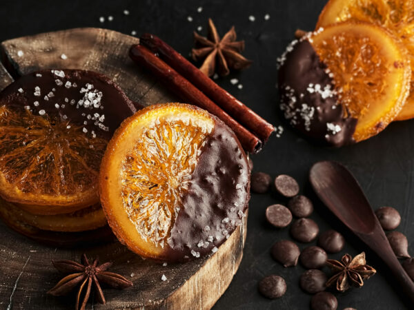 chocolade & sinaasappelsnoepjes